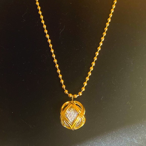 Christian Dior Ball Chain Double Pendant, pre-loved. Super RARE! Made in France - Picture 2 of 8